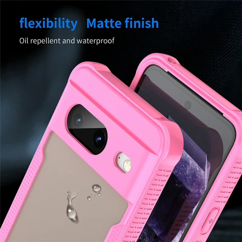 Für Google Pixel 8 Hülle PC+TPU mattierter Handyrückseite - Pink