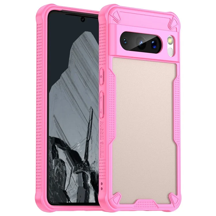 Per Google Pixel 8 Pro Custodia PC+TPU Custodia posteriore opaca per telefono - Rosa