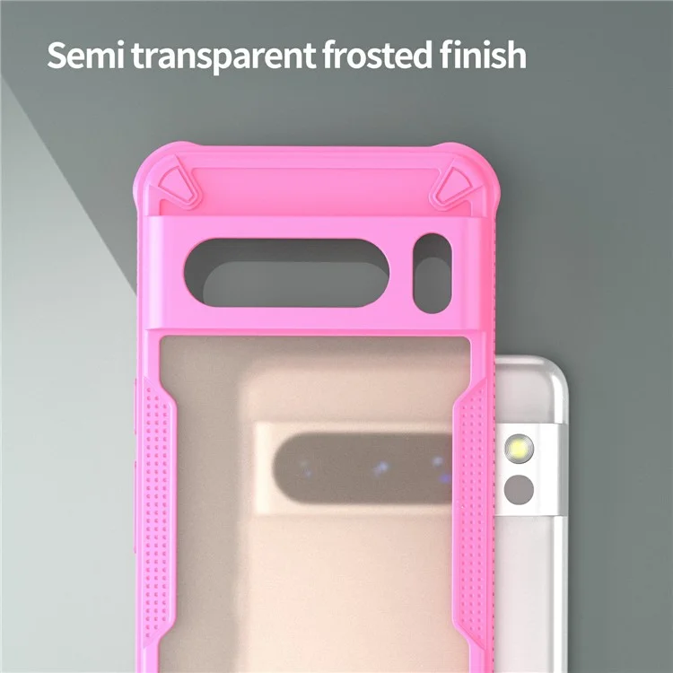 Per Google Pixel 8 Pro Custodia PC+TPU Custodia posteriore opaca per telefono - Rosa
