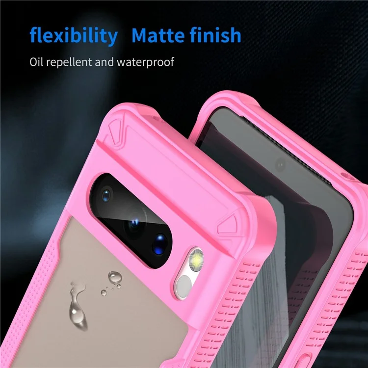 Per Google Pixel 8 Pro Custodia PC+TPU Custodia posteriore opaca per telefono - Rosa