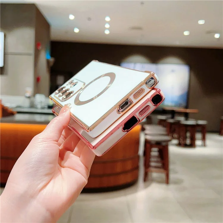 Funda para Samsung Galaxy S25 Ultra compatible con MagSafe Electroplating TPU - Morado