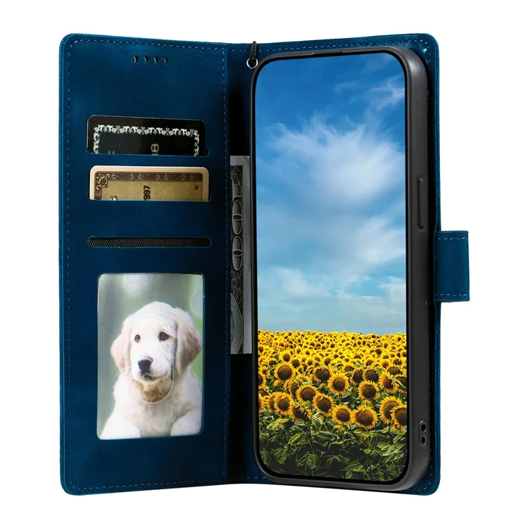 Style 018 Für Ehre X9c 5G-Hülle mit eingeprägt Totem-Hautgefühl Leder-Telefon-Cover - Blau