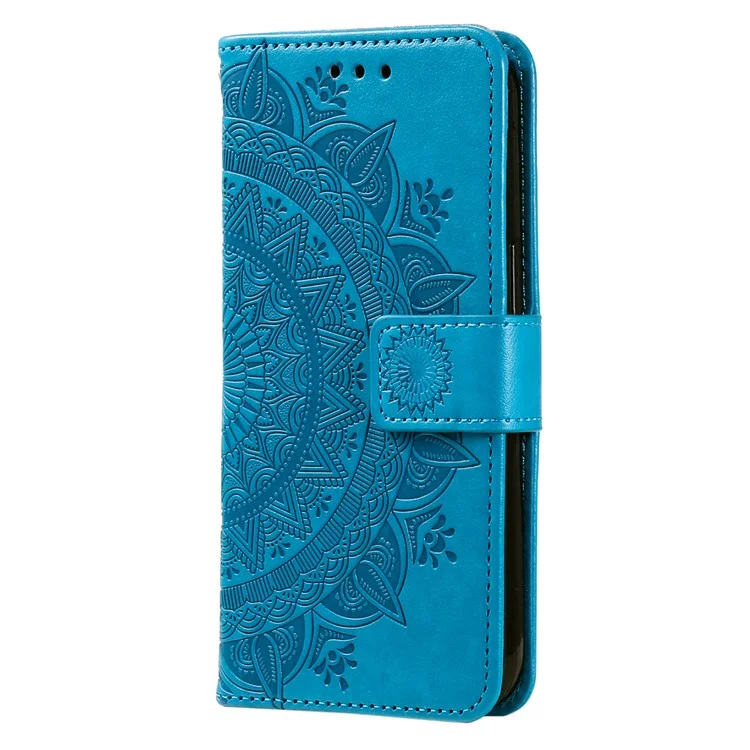Funda para Honor X9c 5G con estampado de Tótem, billetera de piel sintética con soporte - Azul