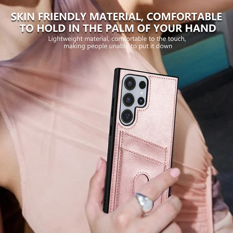 AZNS K1 Serie für Samsung Galaxy S25 Ultra Hülle Kalbsleder-Textur Anti-Drop PU+TPU Handyhülle - Kaffee