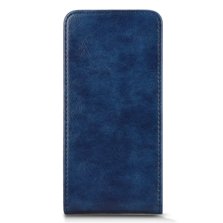 For TECNO Camon 30S 4G / Camon 30S Pro 4G Case with Card Slot Magnetic Vertical Flip Leather Phone Cover - Dark Blue