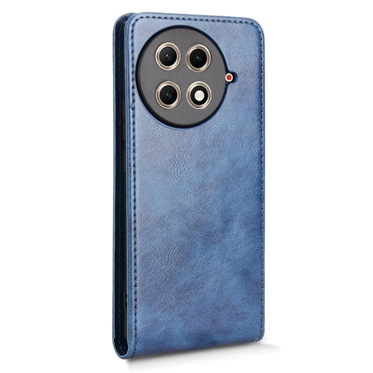 For TECNO Camon 30S 4G / Camon 30S Pro 4G Case with Card Slot Magnetic Vertical Flip Leather Phone Cover - Dark Blue