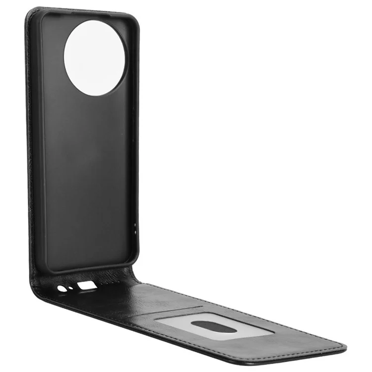 Étui pour TECNO Spark 30 Pro 4G KL7 avec fente pour carte, rabat vertical magnétique en cuir - Noir