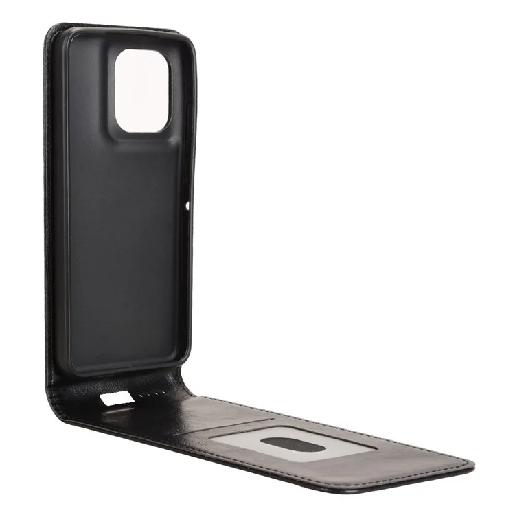 Capa de telefone para Motorola Thinkphone 25 5G / Moto S50 5G / Edge 50 Neo 5G com compartimento para cartão, tampa de couro magnética vertical - Preto