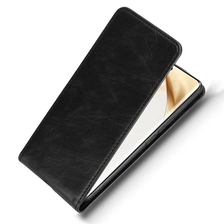 Étui For Honor 200 Pro 5G avec fente pour carte, couverture de téléphone en cuir à rabat vertical magnétique - Noir