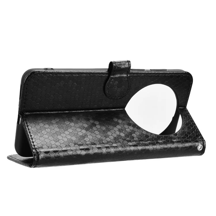 Étui portefeuille pour Huawei Mate 70 Pro+ / 70 Pro, motif à points, en cuir PU - Noir