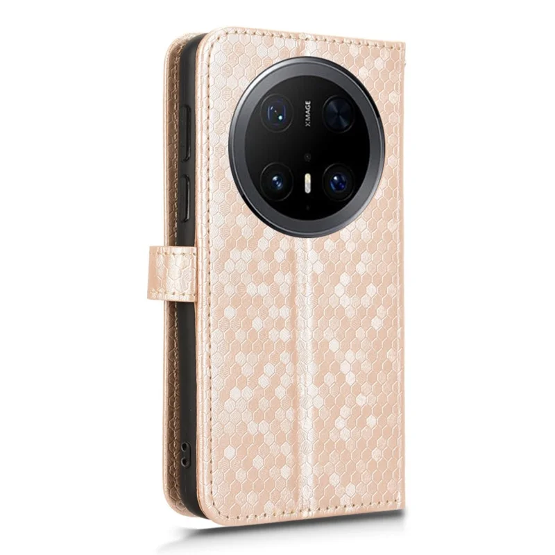 Til Huawei Mate 70 Pro+ / 70 Pro Wallet Case med prikdesign i PU-læder - Rosenød