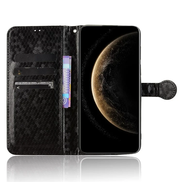 Funda de cartera para Huawei Mate 70 con estampado de puntos, de piel sintética (PU) - Negro