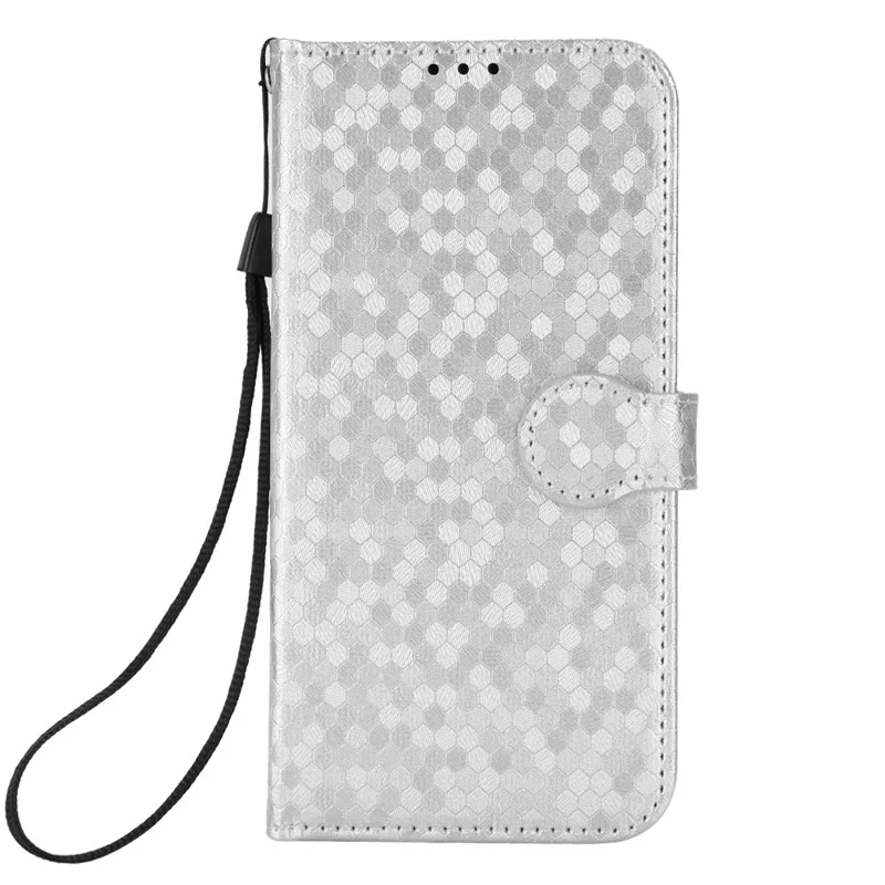 For Blackview Shark 9 5G Wallet Case Dot Pattern Imprint PU Leather Phone Cover - Silver