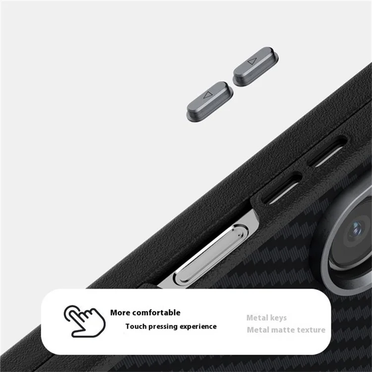 ABEEL Carcasa compatible con Samsung Galaxy Z Fold6 5G, con textura de fibra de carbono y compatible con MagSafe, color negro.