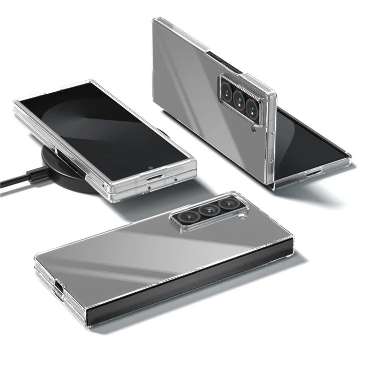 Custodia rigida in PC trasparente anti-caduta per Samsung Galaxy Z Fold
