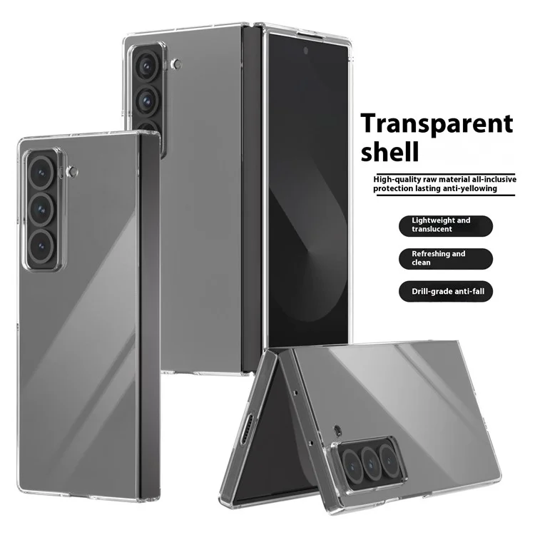 Custodia rigida in PC trasparente anti-caduta per Samsung Galaxy Z Fold