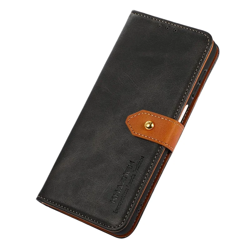 KHAZNEH Leder-Flip-Cover mit Standfunktion für Samsung Galaxy A56 5G - Schwarz