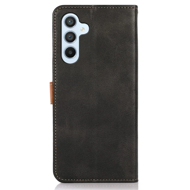 KHAZNEH Leder-Flip-Cover mit Standfunktion für Samsung Galaxy A56 5G - Schwarz