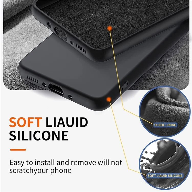 Capa de silicone líquido com suporte para Samsung Galaxy A16 5G / 4G, com película de vidro temperado de borda curva 2,5D - Preta