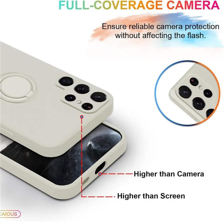 Capa de silicone com alça e suporte para Samsung Galaxy S25 Ultra - Branco