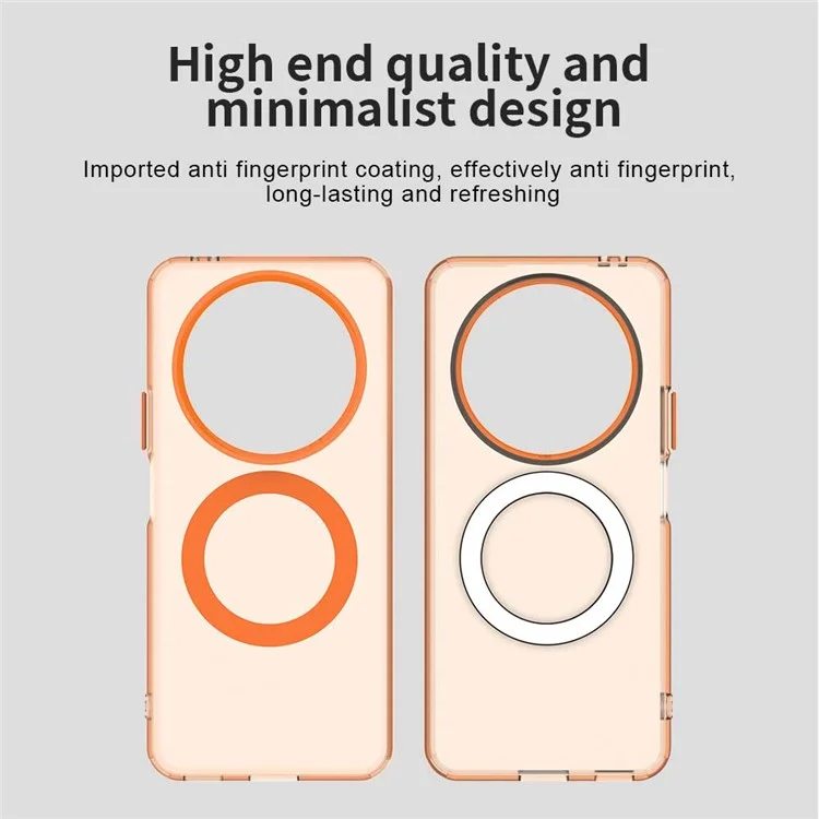 Funda para Honor X60 5G compatible con MagSafe PC+TPU+PET anticaídas - Naranja