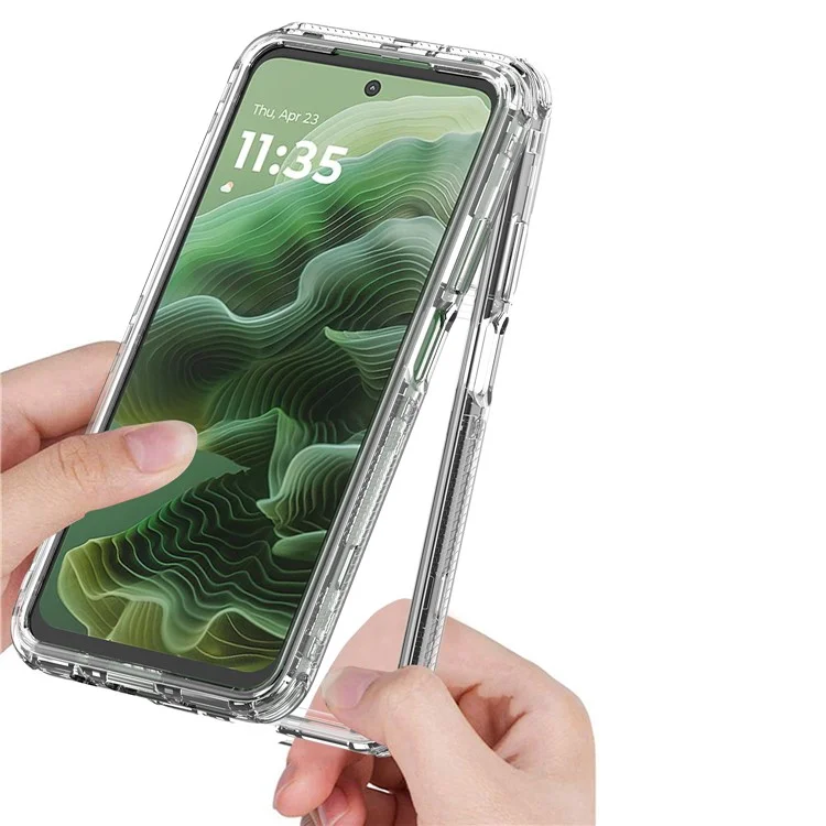 Für Motorola Moto G35 5G Hülle Anti-Kratzer Acryl-TPU klare Handyhülle