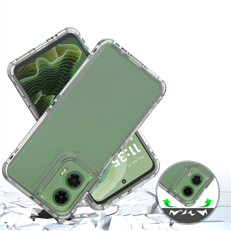 Für Motorola Moto G35 5G Hülle Anti-Kratzer Acryl-TPU klare Handyhülle