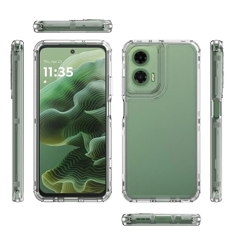 Für Motorola Moto G35 5G Hülle Anti-Kratzer Acryl-TPU klare Handyhülle