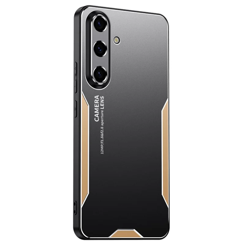 Für Samsung Galaxy A56 5G Handy Hülle Aluminiumlegierung + TPU + PC Rückseite - Gold