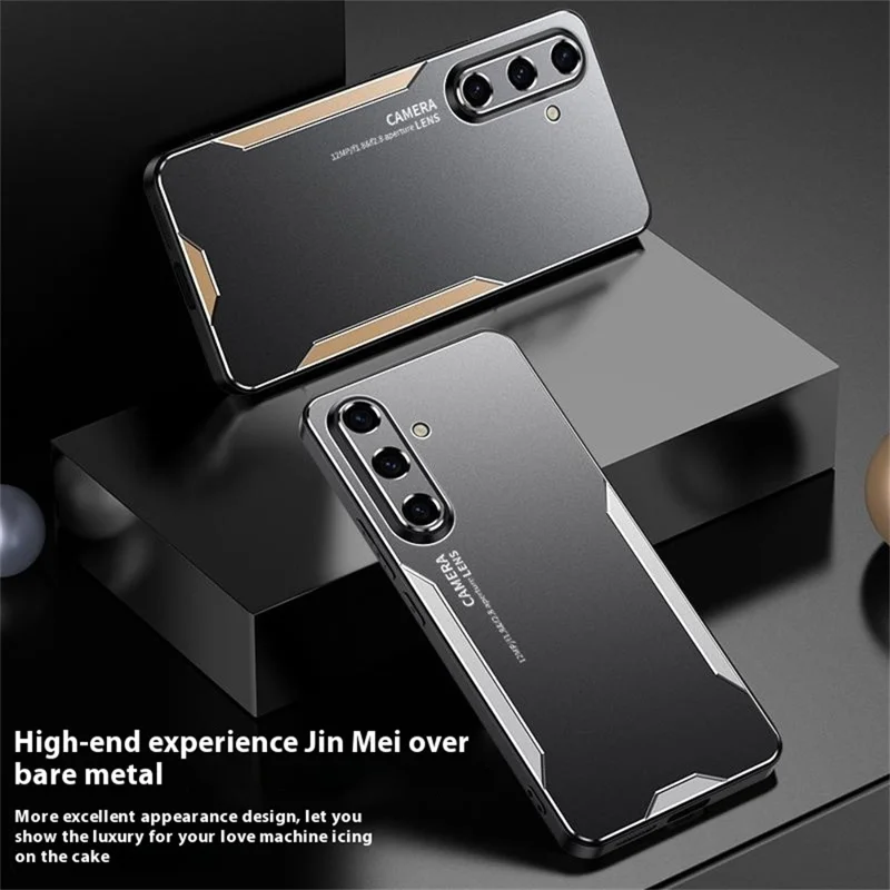 For Samsung Galaxy A56 5G Phone Case Aluminium Alloy TPU PC Back Cover - Red