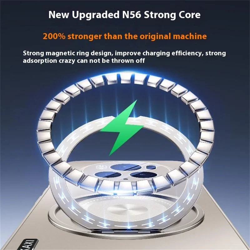 For Honor Magic6 Pro 5G Magnetic Case Kickstand TPU PC Heat Dissipation Phone Cover - Black