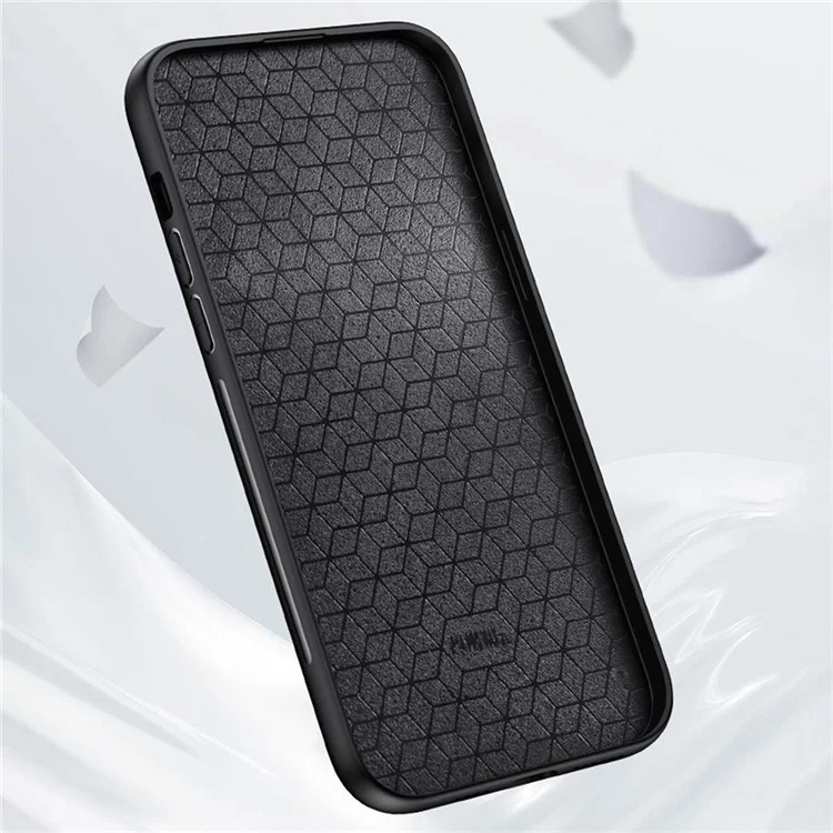Чехол для Oppo Reno13 5G (Глобальная версия) с узором из оленей, текстурой ткани и гибридной кожаной отделкой - черный