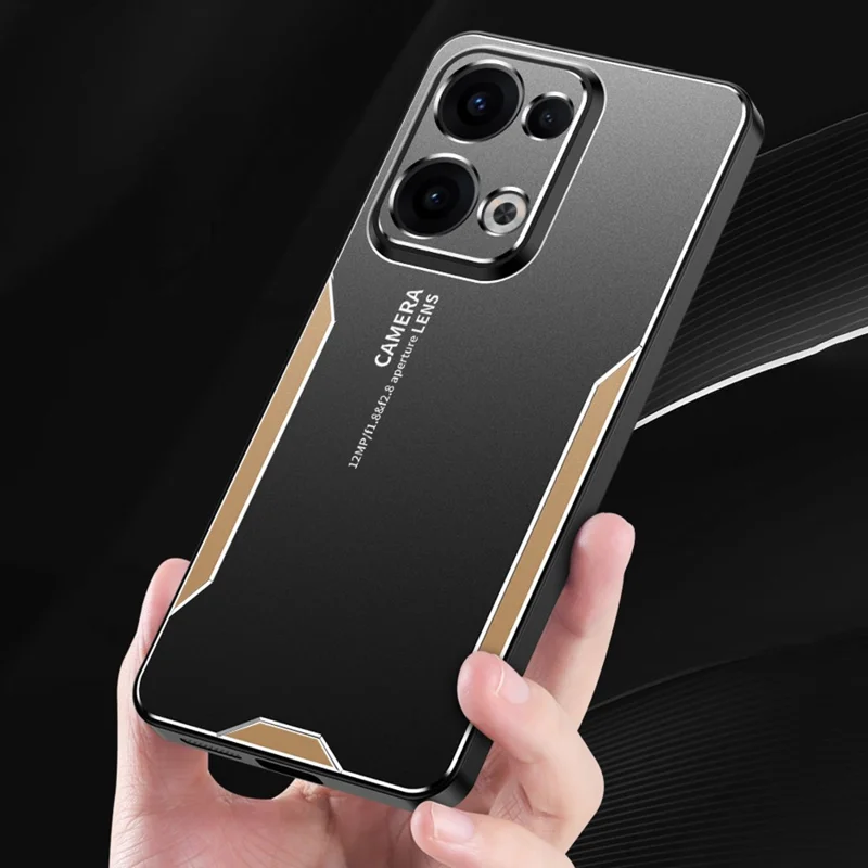 Custodia per telefono Oppo Reno13 5G (Global) in lega di alluminio + TPU + PC - Oro