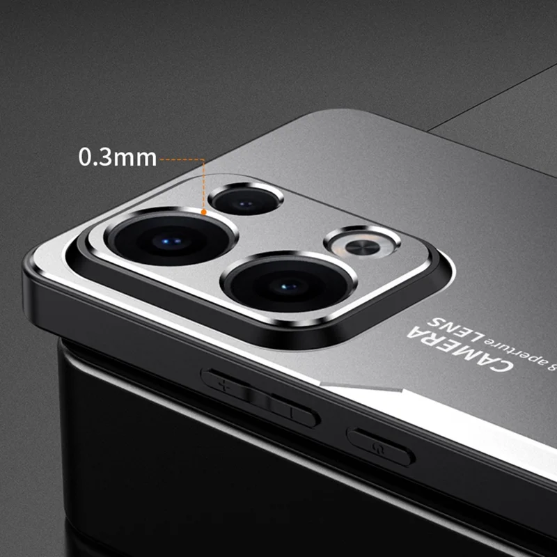 Custodia per telefono Oppo Reno13 5G (Global) in lega di alluminio + TPU + PC - Oro