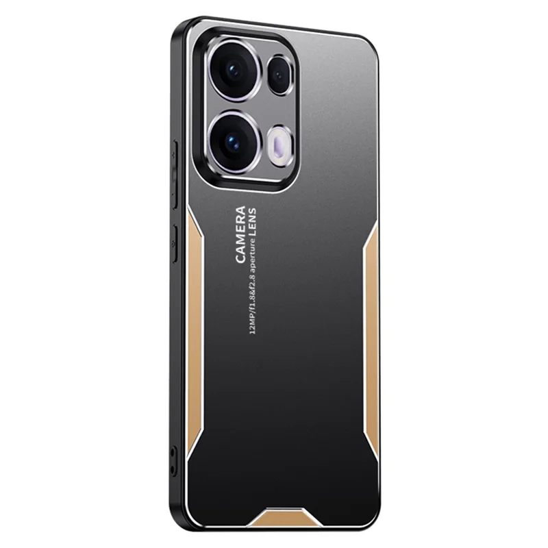 Custodia per telefono Oppo Reno13 Pro 5G in lega di alluminio + TPU + PC - Oro