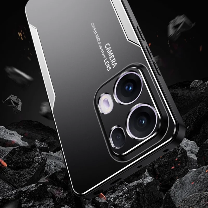 Custodia per telefono Oppo Reno13 Pro 5G in lega di alluminio + TPU + PC - Oro