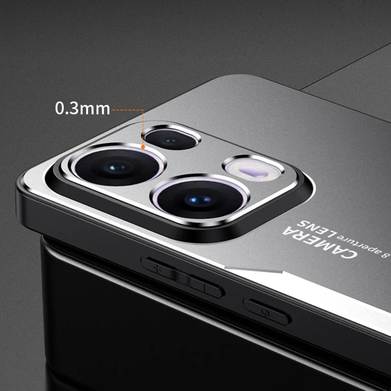 Custodia per telefono Oppo Reno13 Pro 5G in lega di alluminio + TPU + PC - Oro