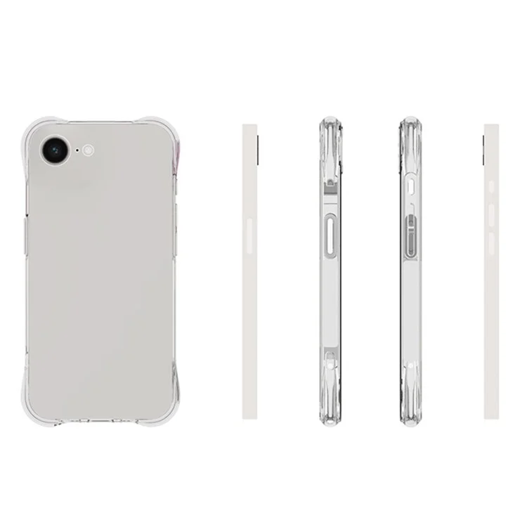 Funda de teléfono TPU para iPhone SE (2024) antideslizante y transparente