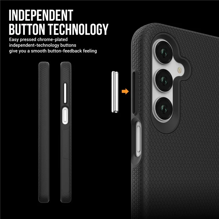 Coque pour Samsung Galaxy A36 5G / A56 5G, en TPU+PC, avec protection anti-chute aux quatre coins - Noir