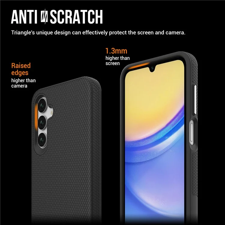 Coque pour Samsung Galaxy A36 5G / A56 5G, en TPU+PC, avec protection anti-chute aux quatre coins - Noir