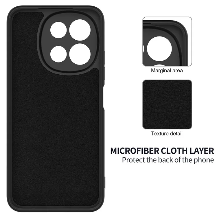 For TECNO Spark 30 5G  /  Pova 6 Neo 5G Case Liquid Silicone Phone Back Cover with Hand Strap - Black