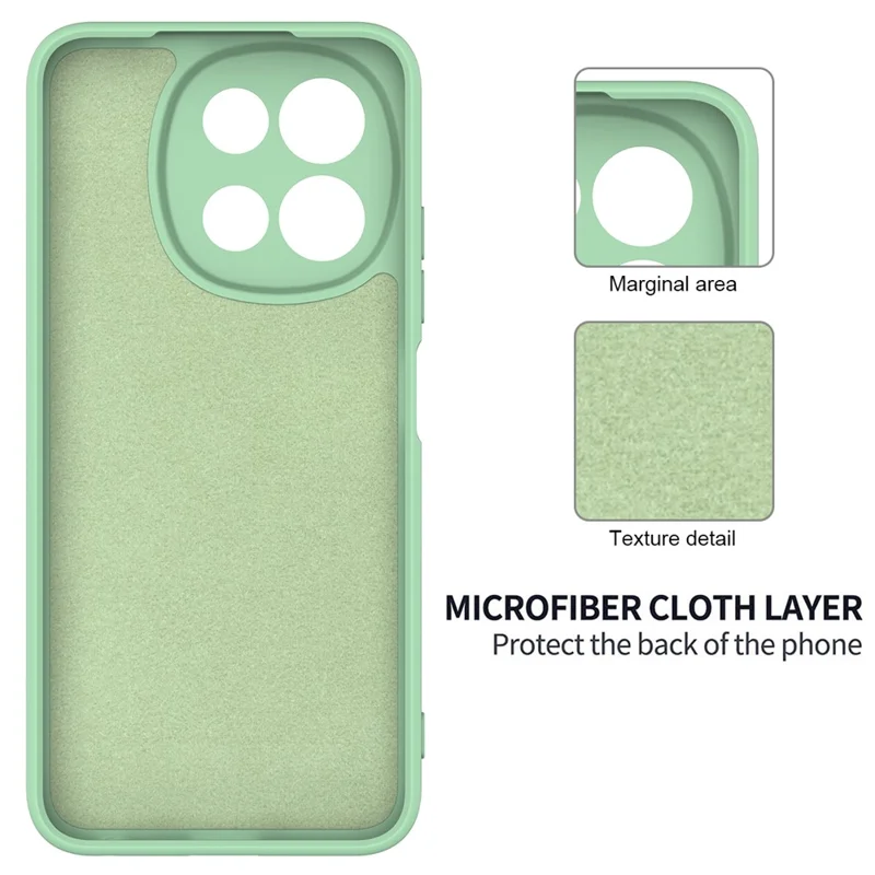 For TECNO Spark 30 5G  /  Pova 6 Neo 5G Case Liquid Silicone Phone Back Cover with Hand Strap - Green
