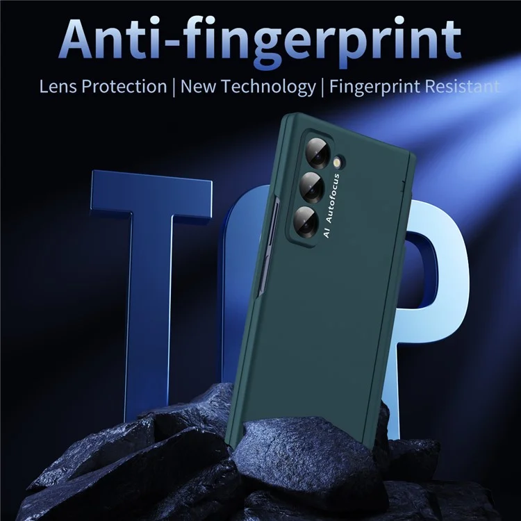 Custodia per telefono per Samsung Galaxy Z Fold Speciale / Z Fold 6 Slim / W25 Copertura PC con cerniera e stilo - Verde