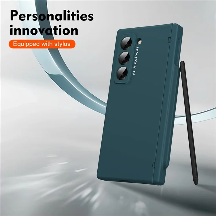Custodia per telefono per Samsung Galaxy Z Fold Speciale / Z Fold 6 Slim / W25 Copertura PC con cerniera e stilo - Verde