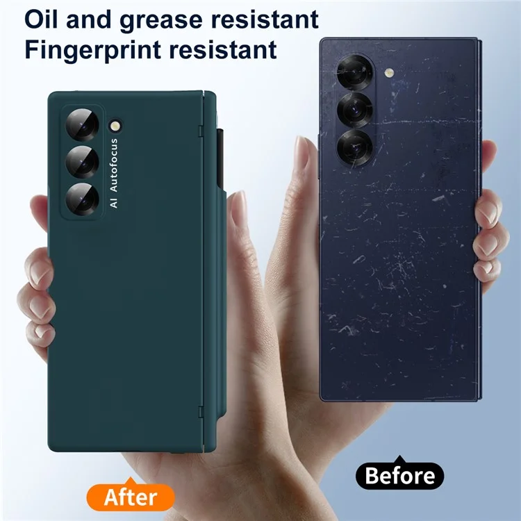 Custodia per telefono per Samsung Galaxy Z Fold Speciale / Z Fold 6 Slim / W25 Copertura PC con cerniera e stilo - Verde