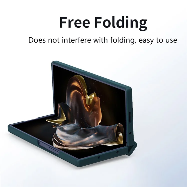 Custodia per telefono per Samsung Galaxy Z Fold Speciale / Z Fold 6 Slim / W25 Copertura PC con cerniera e stilo - Verde
