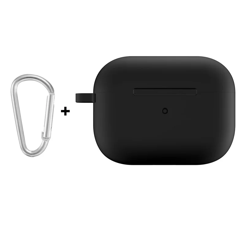 ENKAY HAT PRINCE pour Apple AirPods Pro 2 Casque Bluetooth compatible Étui en silicone épaissi Antichute avec crochet - Noir