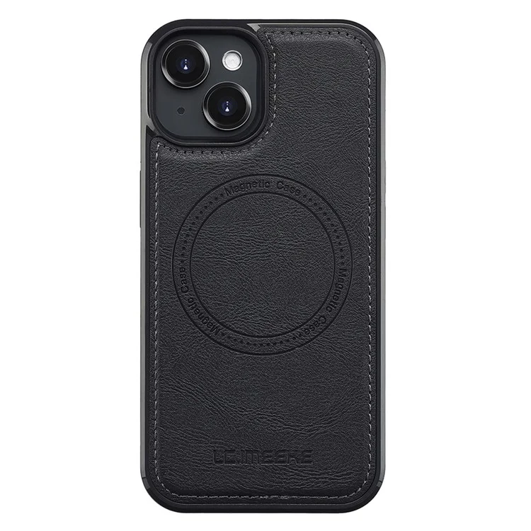 LC.IMEEKE Custodia magnetica per iPhone 14 Plus compatibile con MagSafe Pelle+Copertura posteriore in TPU - Nero