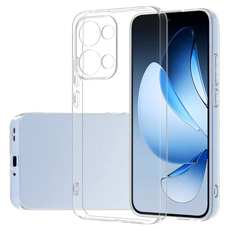 Прозрачный чехол для телефона Oppo Reno13 5G (глобальная версия), ультратонкий гибкий чехол из ТПУ.