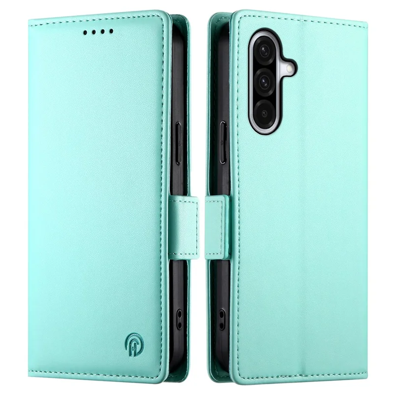 DF-010 For Samsung Galaxy A56 5G Stand Case PU Leather Wallet Phone Cover - Mint Green